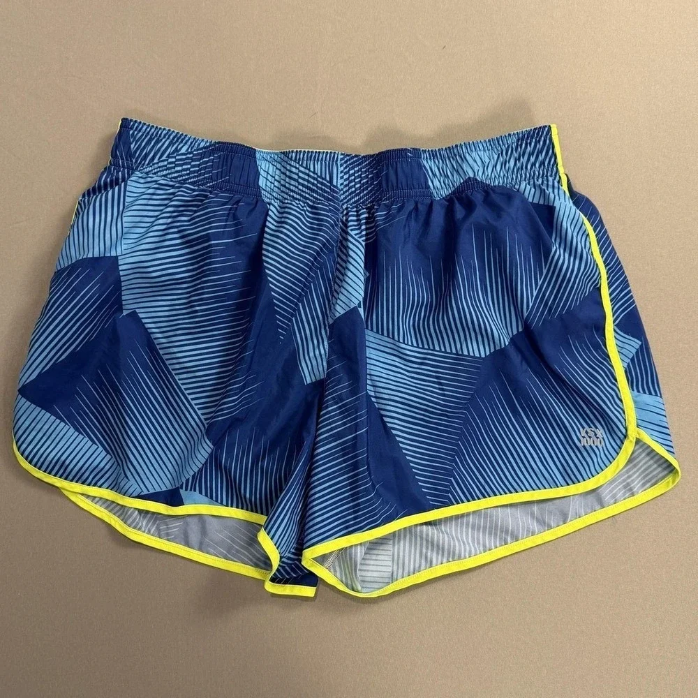 Victoria's Secret VSX Sport Shorts Womens Large Blue Neon Running‎ Athletic